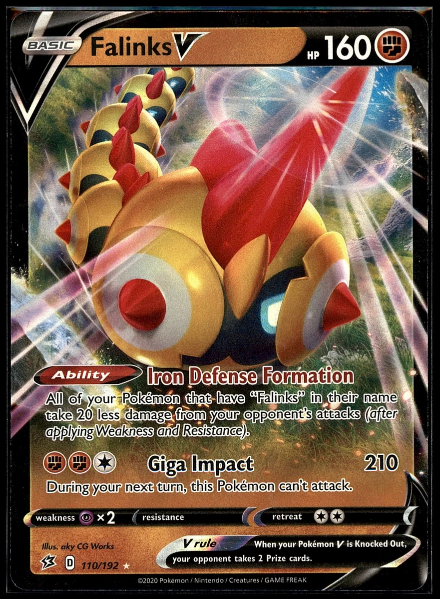 falinks v pokemon card value Falinks V SV115/SV122 Shining Fates Holo Rare Pokemon Card Near Mint main image 1