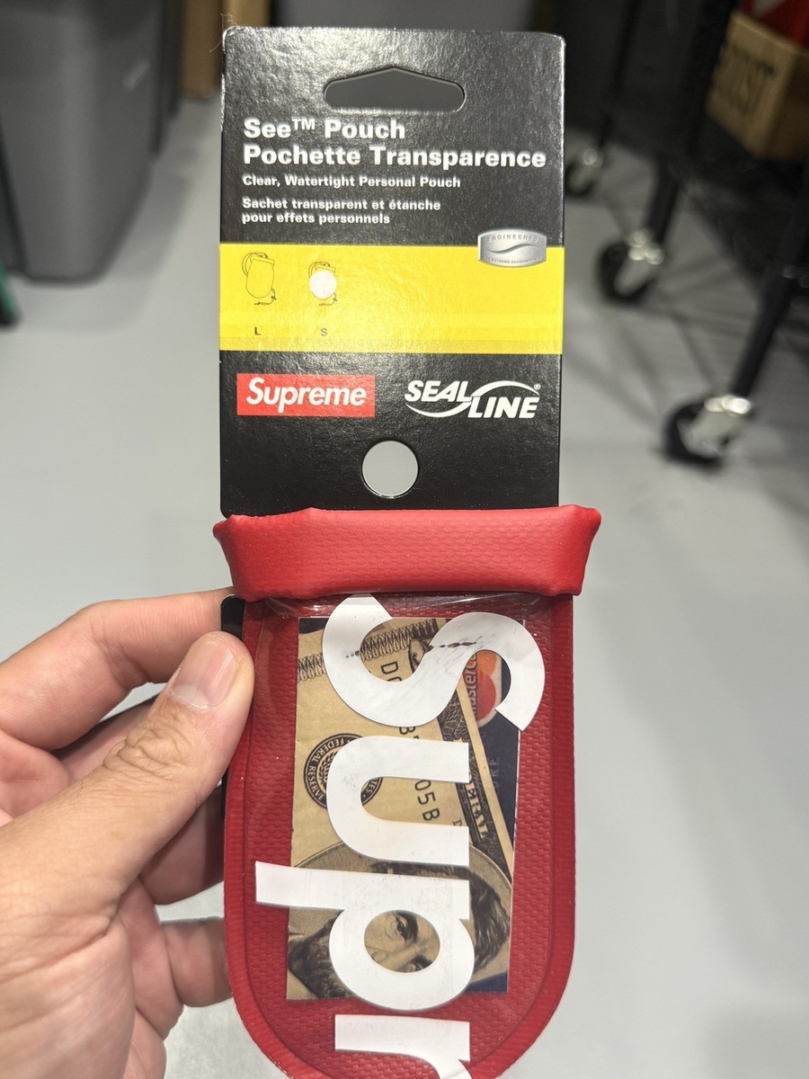 Brand New SUPREME SealLine See Pouch Pochette Transparence Small