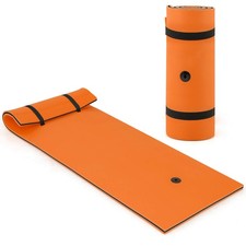 3-Layer Tear-proof Water Mat Floating Pad Island Water Sports Relaxing Orange