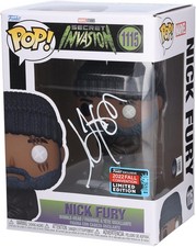Samuel Jackson Secret Invasion Signed Nick Fury #1115 Funko Pop!-White Ink-BAS