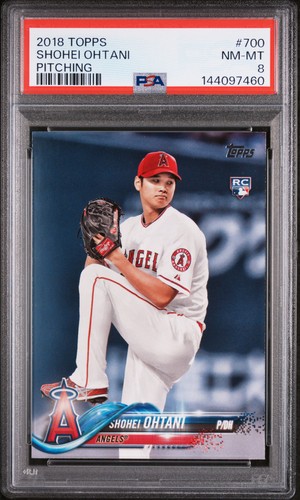 2018 TOPPS PITCHING #700 SHOHEI OHTANI ROOKIE RC PSA 8