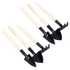 6 Pcs Garden Tools Mini Gardening Kit Plant Potted Flower Gadget Wooden 