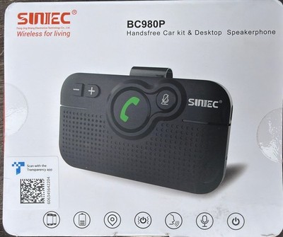 SUNITEC Hands Free Car Phone Kit Bluetooth Speaker Voice Guidance Siri 3W BC980P