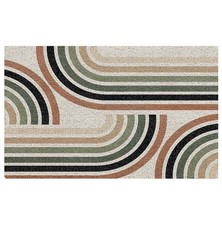 Boho Abstract Door Mat, Minimalist Colorful Doormat Bathmat for Home Bathroom...