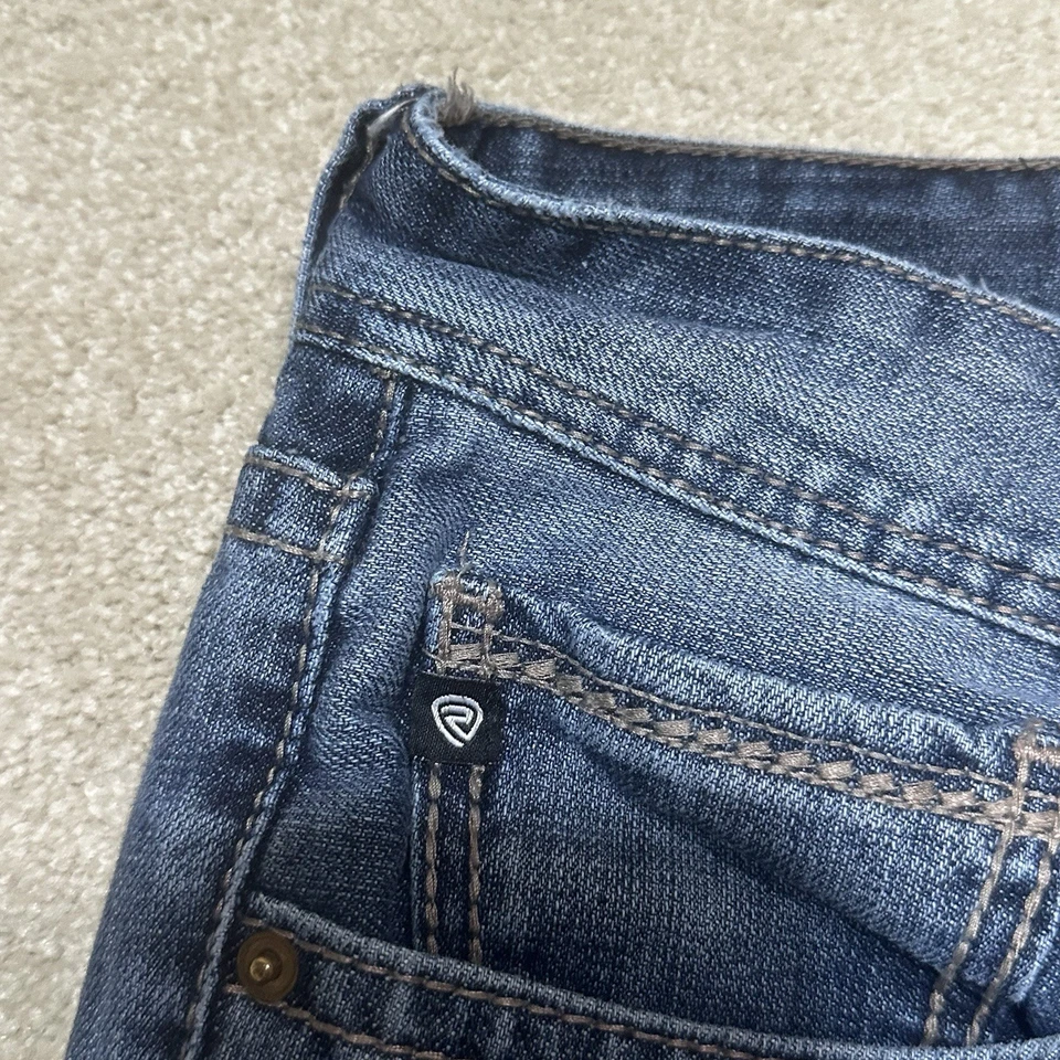 Rock & Roll Cowboy Jeans Mens 36x36 Blue Double Barrel Straight Leg - Image 4 of 4