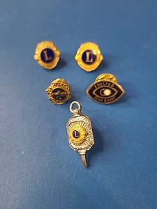 Lot Of 5 Vintage Lions Club Pins