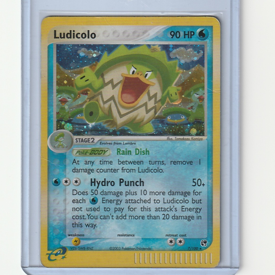 Ludicolo Pokemon Card 7/100 Sandstorm Holo Rare 2003