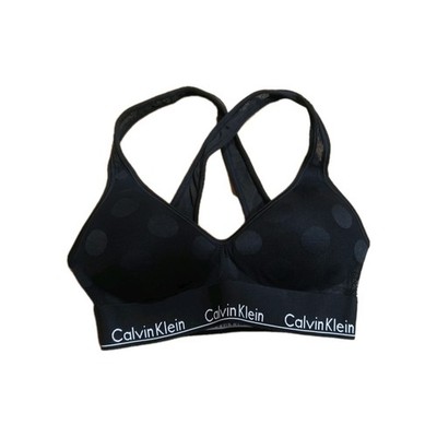 Bustier Gr. 65B (75cm) Calvin Klein schwarz m. schwarzen Punkten Schriftzug Push