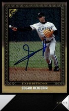 1998 Topps Gallery #117 Edgar Renteria  Auto Signed IP Florida Marlins
