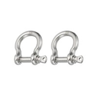 "SchraubbolzenschäKel 3,9Mm 1/8\" 220 Lb 2Pcs Geschmiedeter SchäKel, Silber"