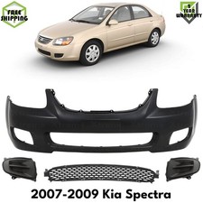 Front Bumper Cover Primed Plastic Fog Lights Cover Kit For 07-2009 Kia Spectra Front Bumper Cover Primed Plastic Fog Lights Cover Kit For 07-2009 Kia Spectra
