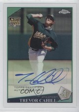 2009 Topps Chrome Rookie Auto Refractor 426/499 Trevor Cahill #224 Auto 2u3