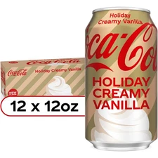 NEW Coca-Cola Holiday Creamy Vanilla Soda 12 fl oz Cans 12 Pack 🎄 LIMITED EDITI
