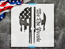 American Flag Stencil for Painting Patriotic USA Flag Template for Wood Wall Art