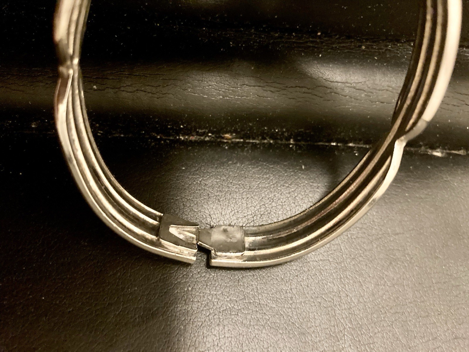 Vintage Silver-Plate Spring Clasp Hinge Bracelet … - image 7