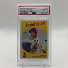 2018 Topps Archives Shohei Ohtani Angels Rookie  1959 Design #50 Auto PSA 10