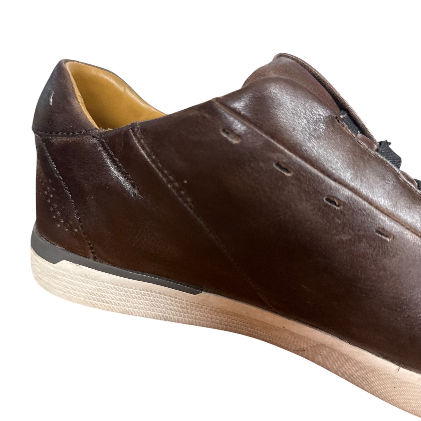 SAOLA Kizik scarpe da ginnastica uomo corte mani libere in pelle marrone comode slip on 10 5 W