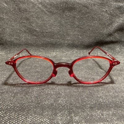 la L.A. Eyeworks LENNY Eyeglasses Frames Key Hole Plastic Glasses Red Small 42