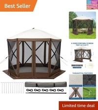 12x12FT Portable Gazebo Tent with Mosquito Netting - Instant Setup Canopy She...