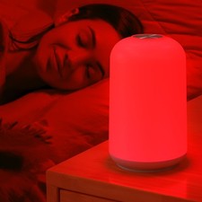 Streamlet 670nm Red Light Night Light for Sleep with Timer, Rechargeable, Dim...