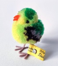 Schöner netter kleiner Steiff Vogel - Wollminiatur - guter Zustand um 1960