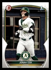 Jonah Cox 2023 1st Bowman Draft #BD-135 Oakland Athletics A's ROOKIE - FREE SHIP