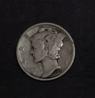 1931 S Mercury  Dime VF Rim Mark  Lot F 1052