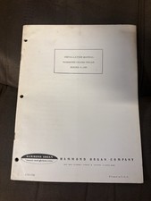 1965 Hammond G-100 Grand Organ Installation Manual w/ Foldout Schematics