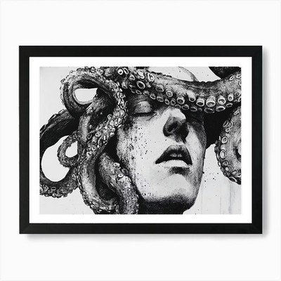 Oktopus Tentakel 1 Kunstdruck Rahmen gerahmt Wandbild Poster Leinwanddruck Bild