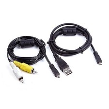 USB Data SYNC AV A/V TV Video Cable for Nikon Camera Coolpix L110 4800 5900 S203