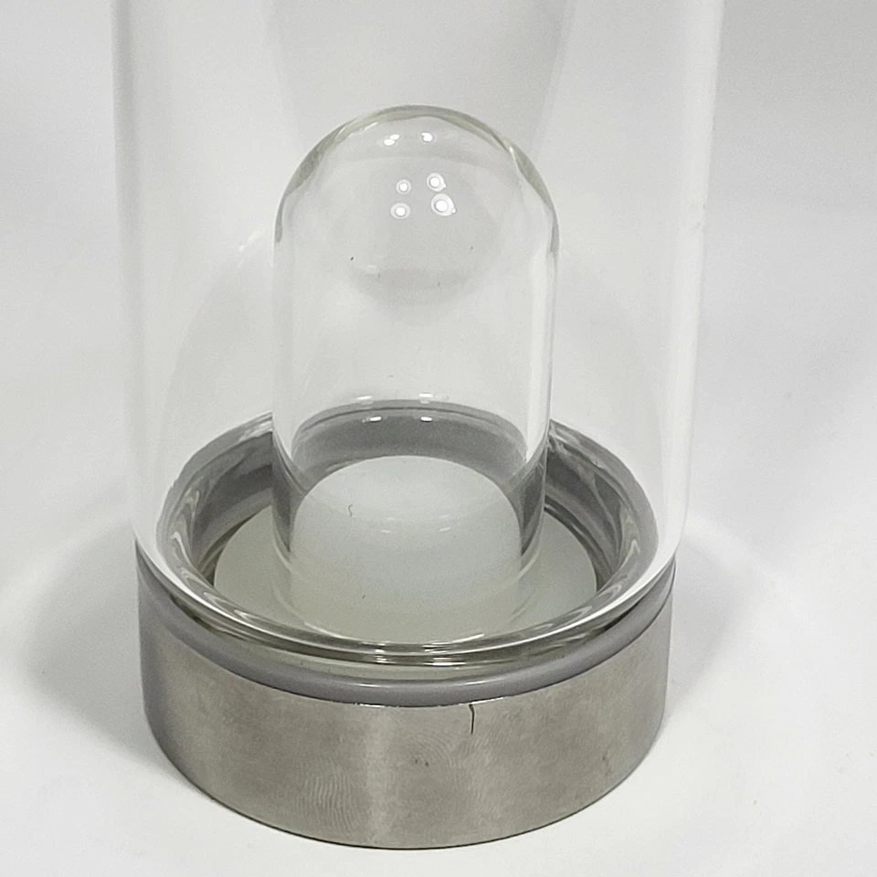 Botella de agua de vidrio con infusión de gemas usada con cámara de gemas (gema no incluida) Foto 4 de 4