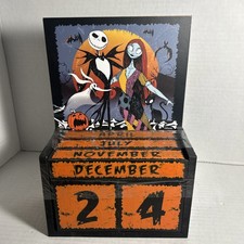 Nightmare Before Christmas Perpetual Wooden Block Calendar