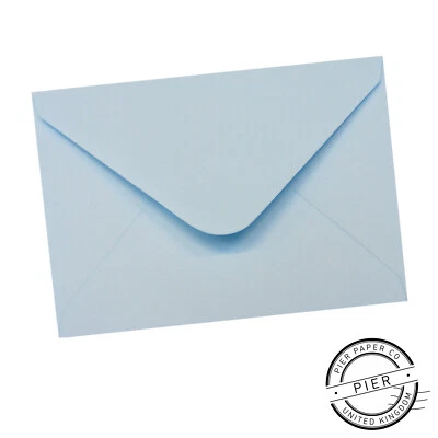 Pastel Soft Blue C6 Premium 100gsm Envelopes 114 x 162mm 6 x 4" Pier Paper Co..