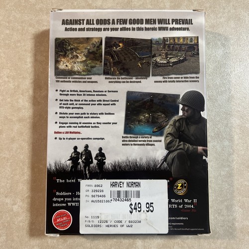 Soldiers: Heroes of World War II - PC CD-ROM Small Box Game - Manual Included - Picture 2 of 13