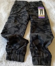 NWT WEATHERPROOF VINTAGE YOUTH FLEECE LINED JOGGER BLACK CAMO SIZE XS 5/6