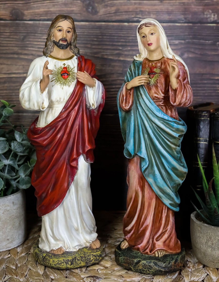 つ*た様 オークション【巨大ポスター付き】The Jesus And Mary Vintage Artmark Virgin Mary Jesus Planter Head Vase Madonna