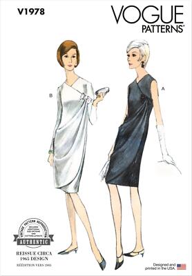 Schnittmuster Abendkleid 60er Jahre Vogue v1978 34-42/44-52