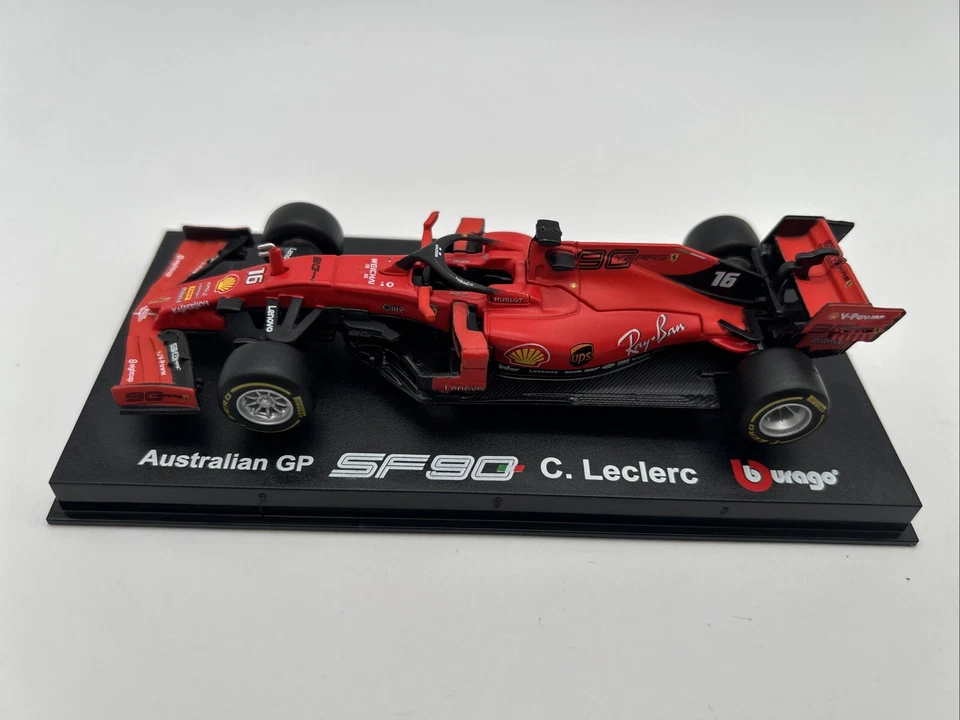 Lot Of 4- 1:43, Bburago, Formula 1, C.Leclerc, C.Sainz, S.Vettel - Ferrari’s - Image 3 of 4