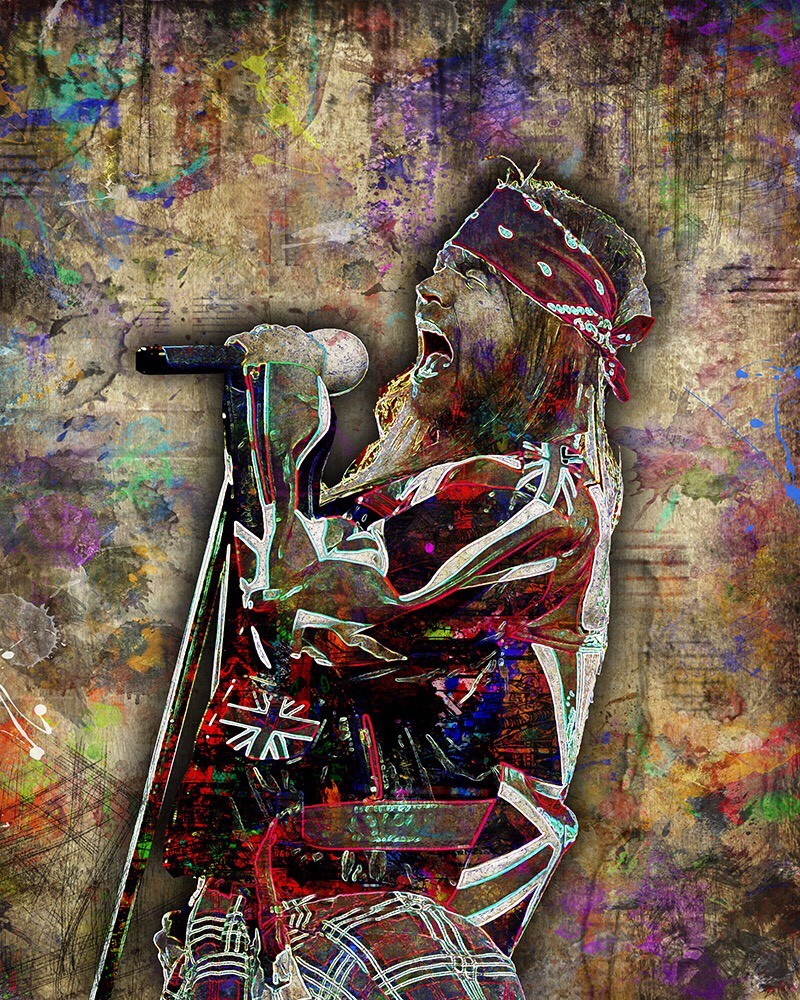 guns n' roses オリジナルプリント  生写真 ZX Spectrum 8-bit pixel art picture 