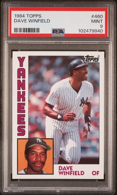 1984 Topps #460 Dave Winfield PSA 9