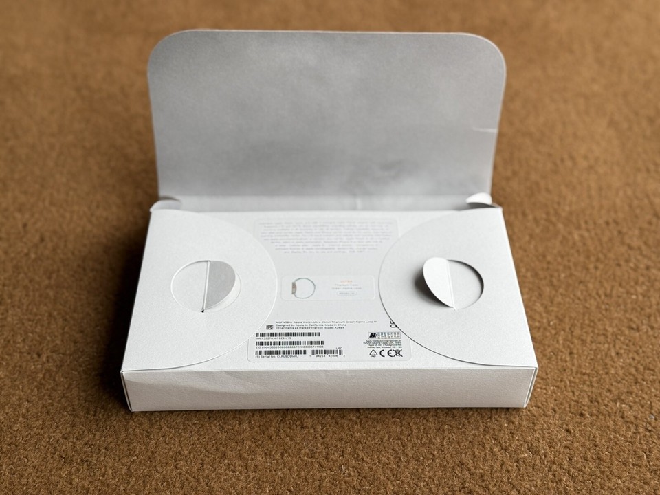 Apple Watch Ultra 49mm Titanium Case Cypress Green Sports Strap. Boxed