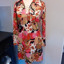 Original Vintage retro ladies short dress/top size 10 appox - bust 34 inches