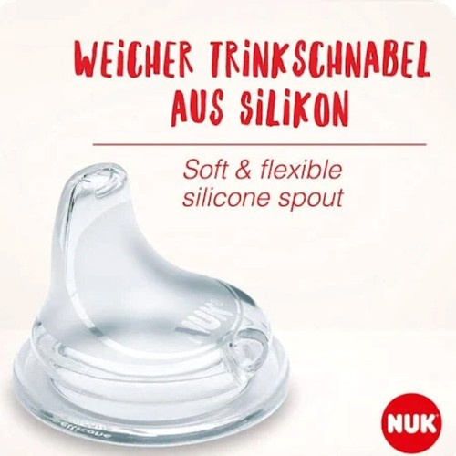 NUK Trinkflasche, Babyflasche, 0-6, m, Pink, Kranich, 150ml - Bild 5 von 6