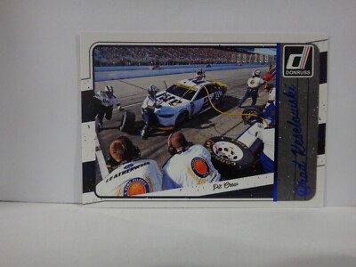 2017 Panini Donruss Base Set Blue Foil Pit Crew #98 Brad Keselowski /299