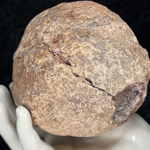 4-1/3” Unopened Natural Red Orange Geode Solid Quartz Crystal Rough 2.11Lb KY - Picture 4 of 13