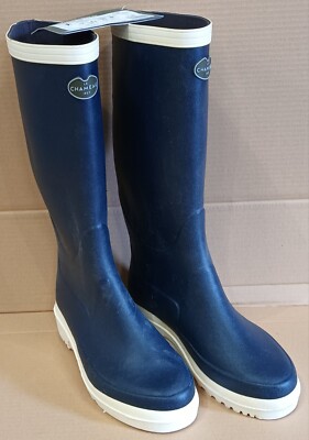 Le Chameau BTE Marine DA (UK 7 EUR 41) Herren Wellingtons Wellies (blau) - NEU 