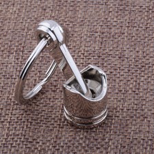 Metal Alloy Engine Vehicle Car Parts Piston Keyring Keychain Keyfob Accessories