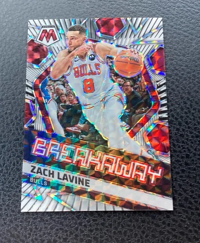 2022-23 Panini Mosaic Breakaway White Mosaic Prizm /25 Zach LaVine #16