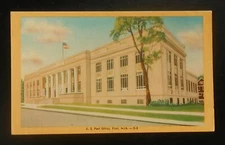 1940s Post Office Flint MI Genesee Co Postcard Michigan