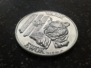 Vintage Star Wars POTF Coin Warok Ewok 1984 Last 17